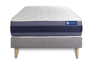 Actisom Actisom - Somier Gris + Colch&oacute;n Con L&aacute;tex Y Espuma Viscoel&aacute;stica 90 X 200