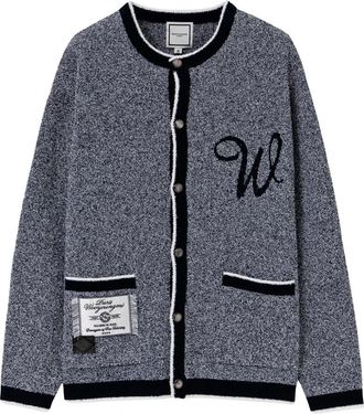 Wooyoungmi Katoenen cardigan - Heren - Vesten - Blauw - L - Katoen - Truien & Vesten