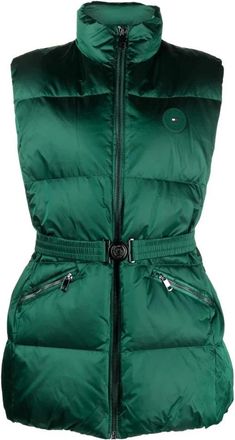 Tommy Hilfiger Groene Statement Puffer Vest - Dames - Bodywarmers - Groen - M - Nylon - Jassen