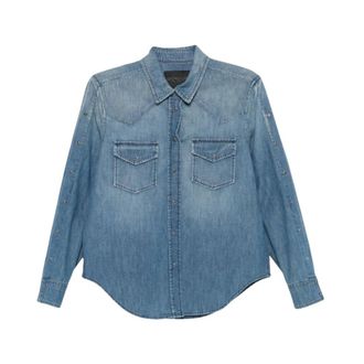 Dondup Denim Shirt - Dames - Spijkeroverhemden - Blauw - M - Denim - Overhemden