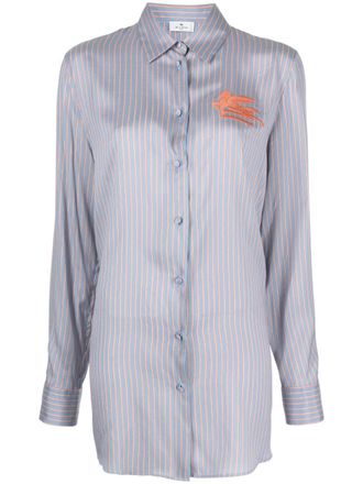 Etro Camicia con ricamo - Blu