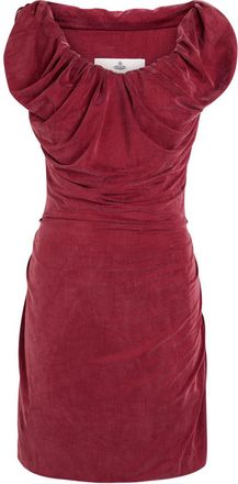 Vivienne Westwood Ginnie Amber Draped Jersey Mini Dress - Burgundy - S (UK8-10 / S)