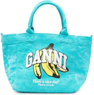 Ganni Banana-print Tote Bag
