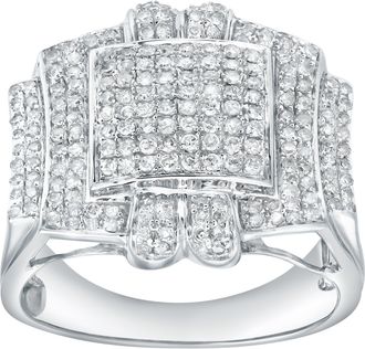 LuvMyJewelry Prestige 0.90 Cts Natural Diamond 14K Gold Ring