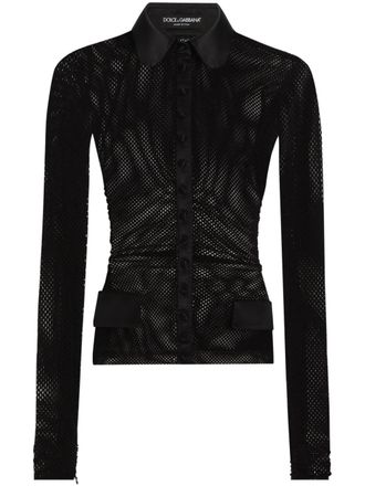 Dolce & Gabbana mesh shirt - Black