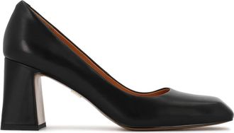 Kazar Laksleren Pumps met Vierkante Neuzen - Dames - Pumps - Zwart - 41 EU - Leer - Schoenen