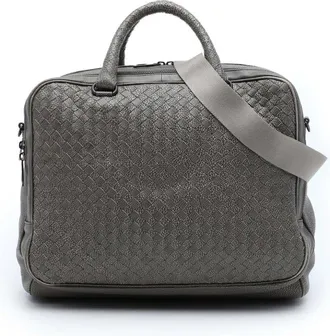 Bottega Veneta Pre-owned Bottega Veneta Grained Calfskin Intrecciato Business Bag Unisex APY2F9TCU111EC4K