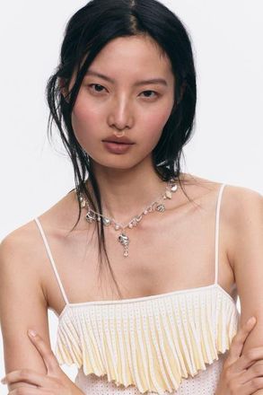 H&M Charm Necklace in Silver-Colored at Nordstrom