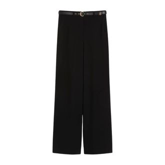 Max Mara Wide Trousers, female, Black, Size: S Wide Trousers