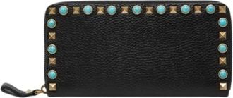 Valentino Pre-owned Long wallet (bi-fold) - Dames - Vintage Accessoires - Zwart - ONE Size - Leer - Vintage