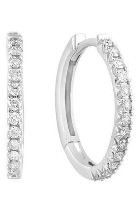 Effy Diamond Hoop Earrings in White at Nordstrom Rack