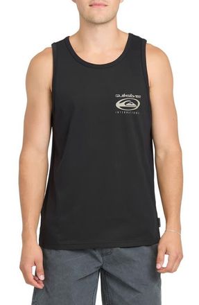 Quiksilver International Logo Cotton Tank in Black at Nordstrom, Size Xx-Large