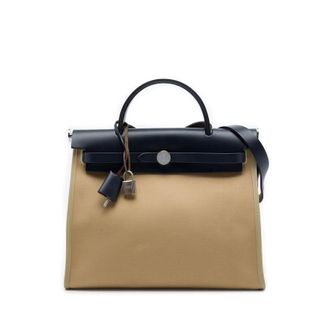 Herm&egrave;s Pre-owned Hermes Toile Herbag Zip 31 Satchel Ladies PKHDXONHVUE2NQ5K