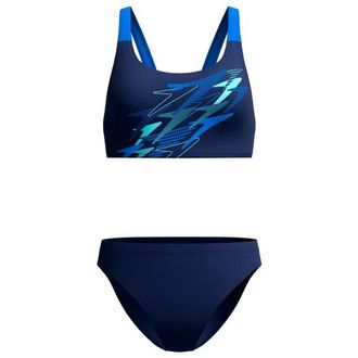 Speedo Medley Logo Leaderback Bikini Set Bikini f&uuml;r Damen | blau