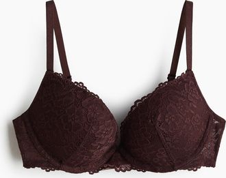 H&M Super-Pushup-BH aus Spitze - Dunkelbraun