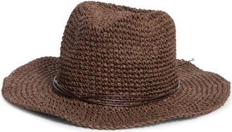Treasure & Bond Crochet Cowboy Hat in Chocolate Brown at Nordstrom