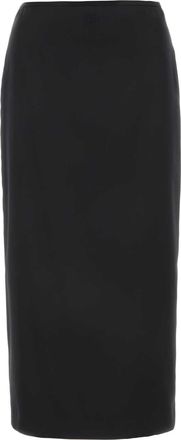 Miu Miu Black Stretch Silk Skirt