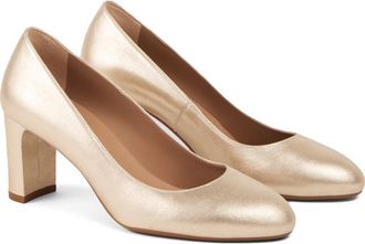 L.k. Bennett Winola Block Heel Pump in Gold at Nordstrom Rack, Size 10
