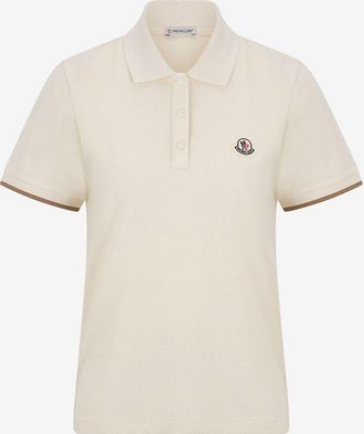Moncler Polohemd aus Baumwollpiqué mit kurzen Ärmeln