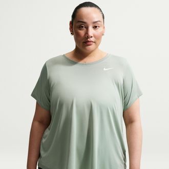 Nike Womens Dri-FIT T-Shirt (Plus Size) in Green | FD0744-008