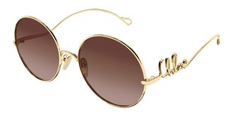Chlo&eacute; CH0372S 001 Womens Sunglasses Gold Size 56