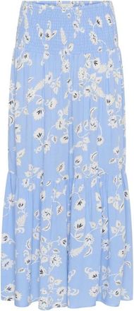 Kaffe KAmaxi Smock Rok - Dames - Maxi Rokken - Blauw - M - Rokken