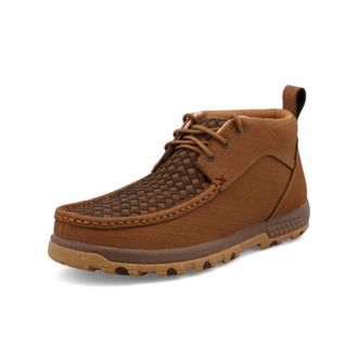 Twisted X Boots Mens Chukka Driving Moc Shoe In Clay Cocoa