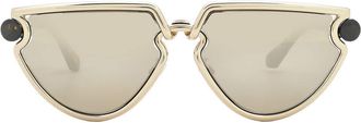 Burberry Gold Mirror Irregular Ladies Sunglasses BE3152 11095A 61