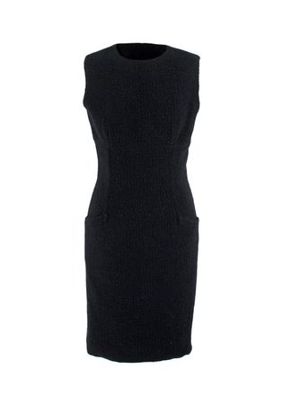 Valentino Garavani Valentino Black Boucle Midi Dress Size S