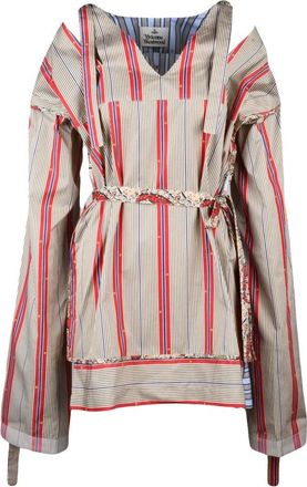 Vivienne Westwood Kleedjes, Dames, Veelkleurig, L, Katoen, Mini Scylla Korte Jurk