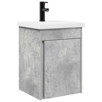 vidaXL Unidad De Tocador De Ba&ntilde;o Con Grifo Gris Hormig&oacute;n Vidaxl