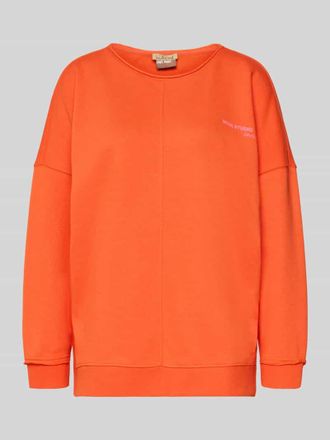 Smith & Soul Oversized Sweatshirt mit Label-Print in Orange, Gr&ouml;&szlig;e XXL