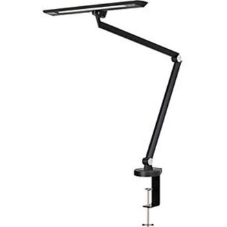 Styro L&aacute;mpara De Escritorio Led Circonita Aluminio.abs.eisen.pc Negro H.820mm Con Pinza