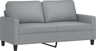 vidaXL Sof&aacute; De 2 Plazas De Tela Gris Claro 140 Cm Vidaxl