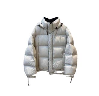 Generic Womens Hooded Loose Down Jacket, Zipper and Drawstring Casual and Comfortable Outerwear Beige