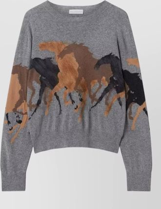 Stella McCartney virgin wool ribbed round neck jumper