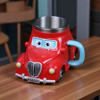 OEM Taza De Acero Inoxidable Con Relieve De Resina - Jarra De Cerveza - Taza De Caf&eacute; Mec&aacute;nica Retro Personalizada - Taza - Vaso - 200 Ml - Rojo