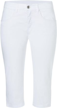 MAC Broeken Caprihose MAC Capri-Summer-Clean, Damen, Gr. 34, L&auml;nge 19, weiss (wei&szlig;), Web, Obermaterial: 97% Baumwolle, 3% Elasthan, figurbetont kniebedeckend, Hos