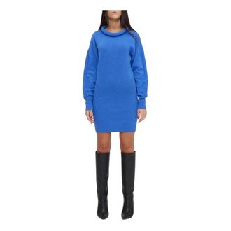 Federica Tosi Knitted Dresses, female, Blue, S, Dresses