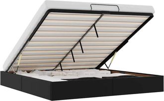 vidaXL Estructura De Cama Otomana Sin Colch&oacute;n Negro 200x200 Cm Vidaxl