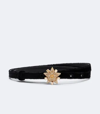 Dolce & Gabbana Embellished velvet belt