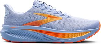 Brooks Womens Ghost 17 Running Shoes In Blue Heron/white/orange
