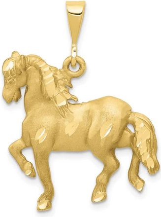 Diamond2Deal 10k Yellow Gold Horse Pendant