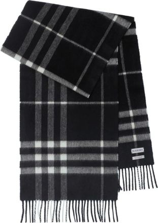 Burberry Accessoires, unisex, Zwart, ONE Size, Nylon, Giant Check Cashmere Sjaal