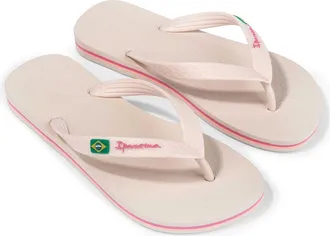 Ipanema Brasil II Water Resistant Flip Flop in Beige/pink at Nordstrom, Size 10