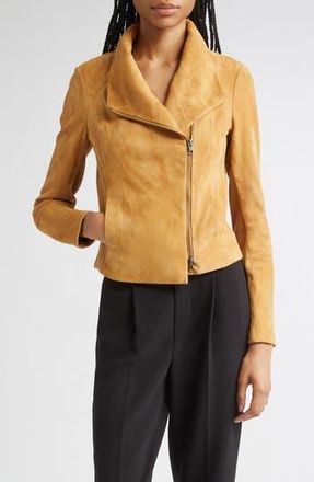 Vince Suede Scuba Jacket in Saddle at Nordstrom Rack, Size Small