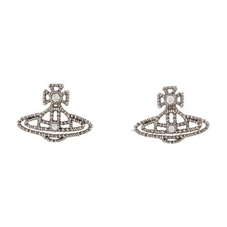 Vivienne Westwood Silver Coretta Earrings - Metal Style - female - Vivienne Westwood - Earrings - Gray - ONE SIZE - Accessories