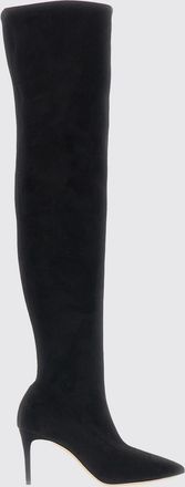 Casadei Julia Over-the-Knee Stretch Fabric Boots with Stiletto Heel