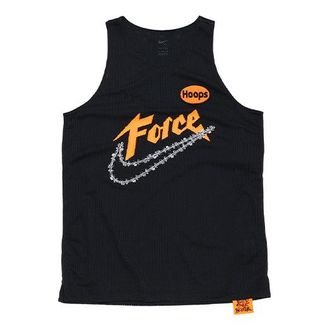Nike Mens Nike Sports Creative Printing Running Basketball Jersey/Vest Black DH6756-352