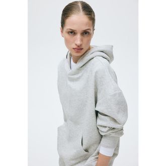 H&M Hoodie in Light Grey Marl at Nordstrom, Size Xx-Large